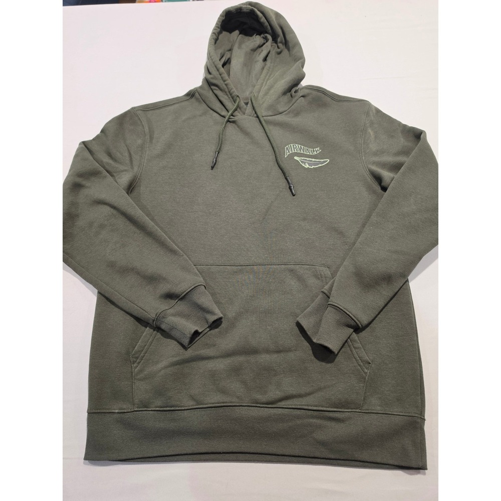 Airwalk Mens Birds of the Feather Crow Graphic Hoodie Olive Green Small 0911